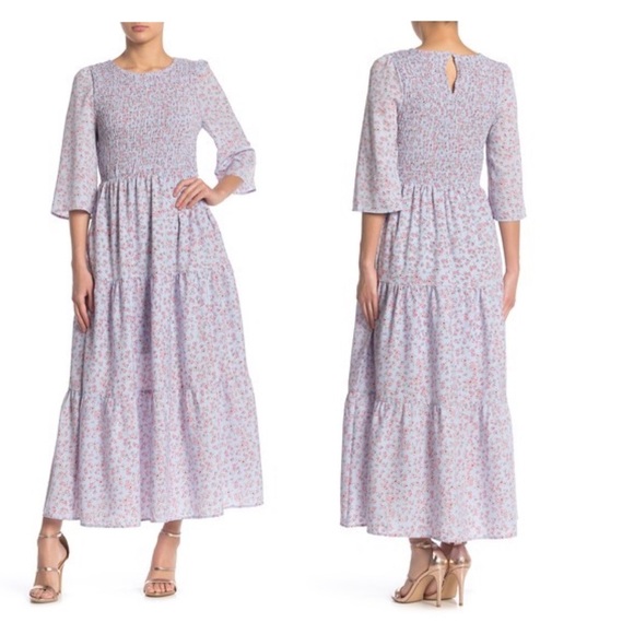 Nordstrom Dresses & Skirts - MELLODAY Floral Smocked Bodice Maxi Dress